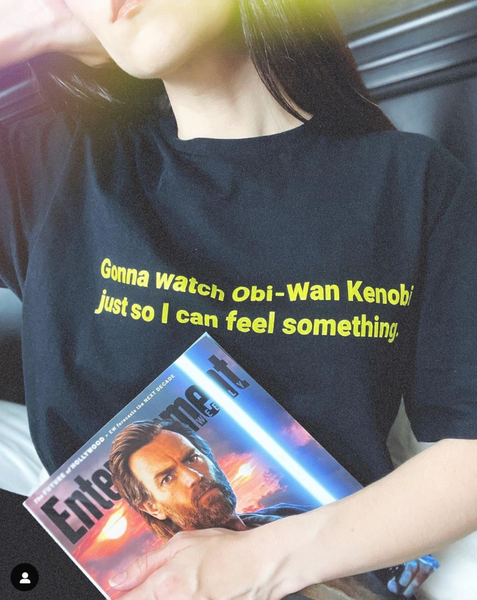 Gonna Watch My Comfort Movie Shirt unisex cotton women men gift birthday party top graphic tee Star Wars gonna watch TLJ just so I can feel something the last jedi reylo kylo ren rey personalized fathers day mothers day comic con Obi-Wan Kenobi entertainment weekly