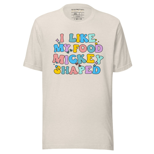 I like my food Mickey shaped shirt men women graphic tee cotton Disneyland Disneyworld vacation trip outfit disney family cute matching snacks treats