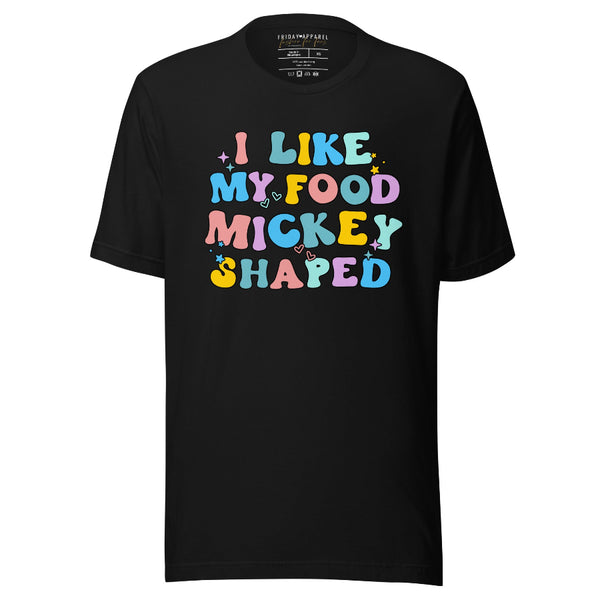 I like my food Mickey shaped shirt men women graphic tee cotton Disneyland Disneyworld vacation trip outfit disney family cute matching snacks treats