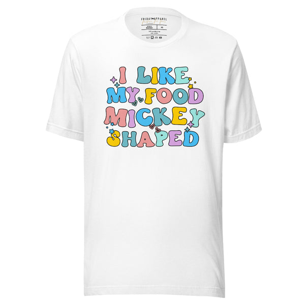 I like my food Mickey shaped shirt men women graphic tee cotton Disneyland Disneyworld vacation trip outfit disney family cute matching snacks treats