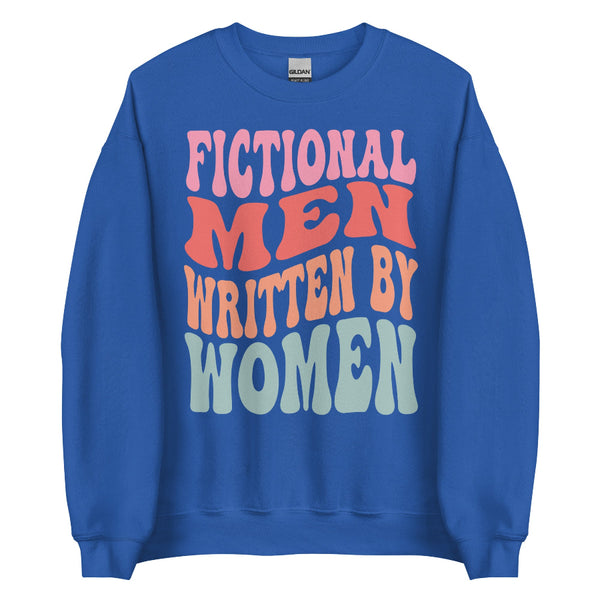 Fictional men written by women sweatshirt outfit book club lover reading author teacher writer friends bestie birthday party ideas outfit shirt pullover jumper hoodie cute retro vintage