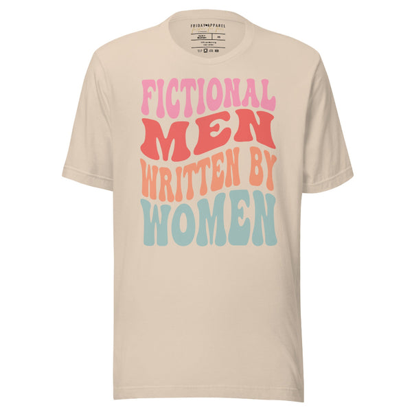 Fictional men written by women shirt graphic tee funny cute retro waved font vintage outfit gift book club reading author writer teacher friends outfit party ideas