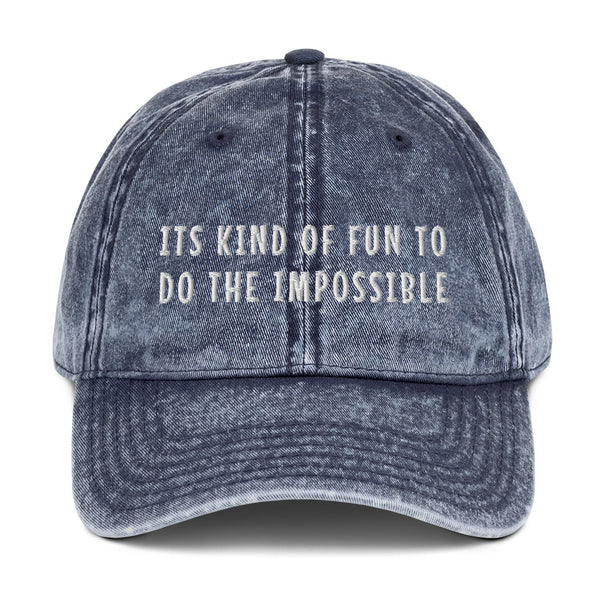 Its Kind Of Fun To Do The Impossible Walt Quote Vintage Hat