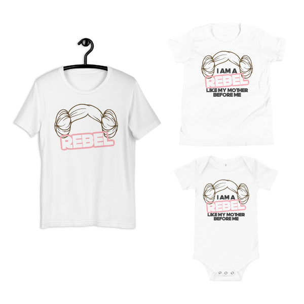 Leia Rebel Buns Shirts *Coordinating Adult & Kids Sizes*
