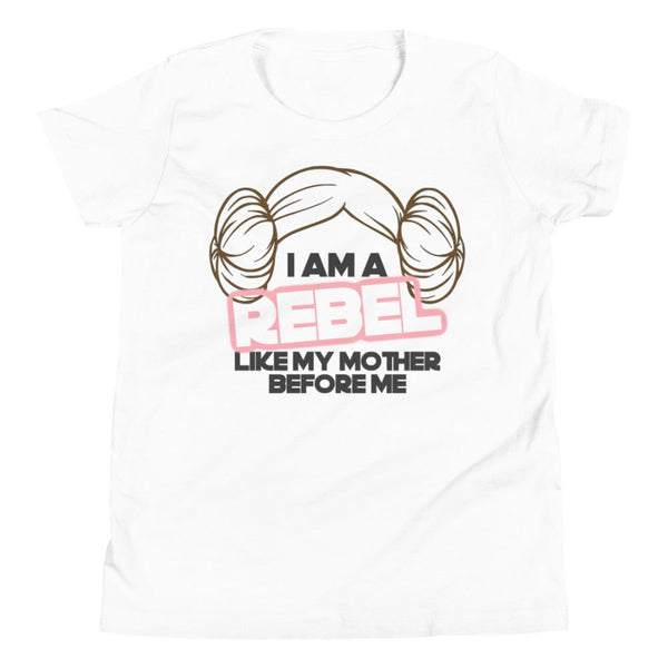 Matching Princess Leia Rebel Bun Shirt mommy and me Star Wars general organa like my mother before me jedi lightsaber galaxys edge tshirt graphic tee woman women child baby kid toddler youth cotton onesie dressup