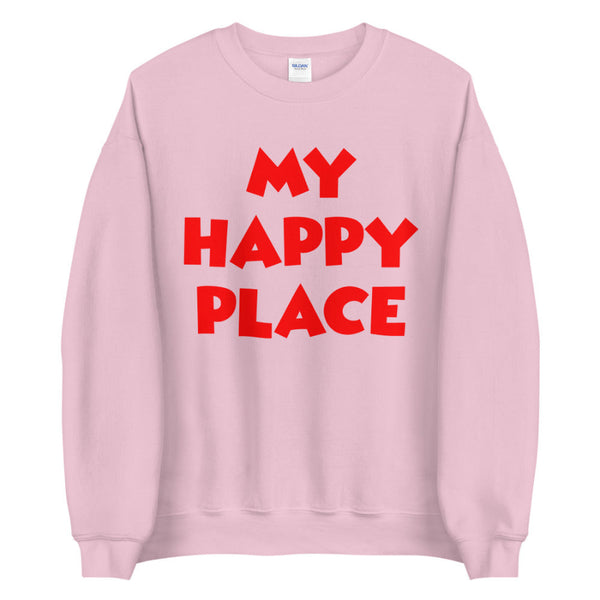 My Happy Place Sweatshirt disneyland disneyworld magic kingdom vacation outfit sweater men women unisex matching family tops