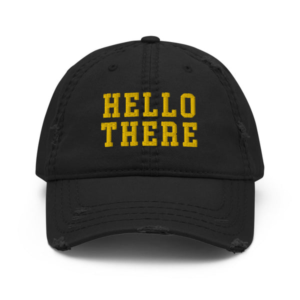 Obi Wan Kenobi Hat Hello There prequels quote star wars fan celebration disneyland after dark events fathers day disney dad baseball cap outfit cosplay lightsaber jedi women unisex cotton statement distressed vintage cool ewan mcgregorg comic con meet and greet accessories outerwear