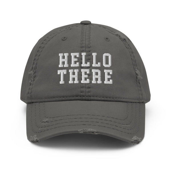 Hello There Distressed Hat