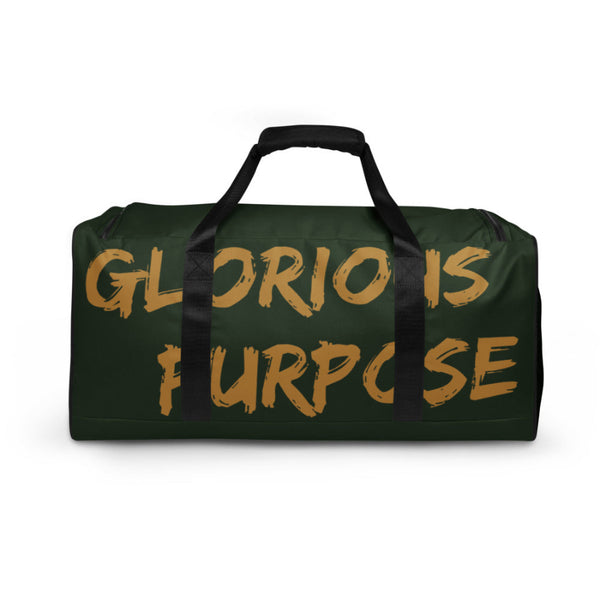 Loki Duffel Bag Burdened With Glorious Purpose Marvel Avengers Weekender Strap Shoulder Green Gold Born to Rule Crown Helmet Laufeyson Thor Men Women Gym Travel