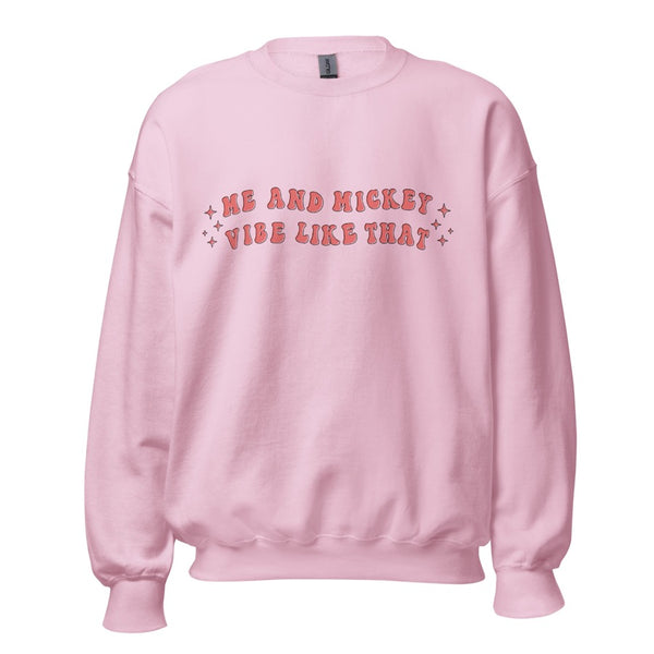 Me and Mickey Vibe Like That Sweatshirt disney swiftie karma music lyrics midnights outfit shirt top jumper hoodie pullover disneyland disneyworld magic kingdom hollywood studios outfit women men unisex cotton polyester