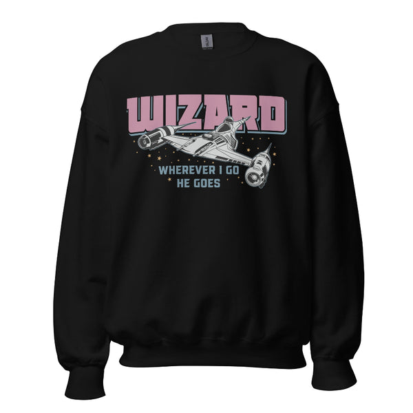 Wizard Sweatshirt Mandalorian Movie Sweater Top Shirt Pullover Jumper Hoodie Star Wars Jedi Naboo Starfighter Grogue Baby Yoda Cosplay Outfit Pedro Pascal Din Djarin Bounty Hunter Anakin Luke Skywalker Movie Quote Man Woman Fan Outfit Galaxy's Edge