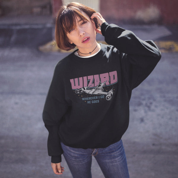 Wizard Sweatshirt Mandalorian Movie Sweater Top Shirt Pullover Jumper Hoodie Star Wars Jedi Naboo Starfighter Grogue Baby Yoda Cosplay Outfit Pedro Pascal Din Djarin Bounty Hunter Anakin Luke Skywalker Movie Quote Man Woman Fan Outfit Galaxy's Edge