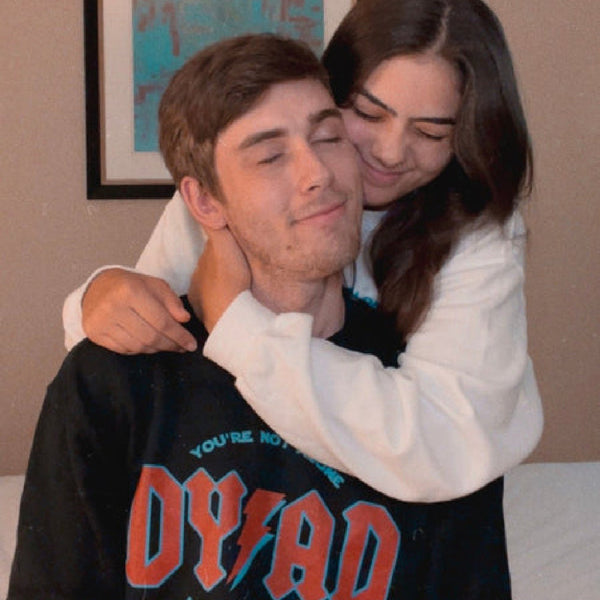 You're Not Alone Neither Are You Reylo Dyad Sweatshirt star wars galaxy's edge batuu disney trip couples matching shirts wedding boyfriend girlfriend cosplay sweater red blue lightning bolt acdc cool cute trendy outfit men women cotton unisex couple hugging snuggle love