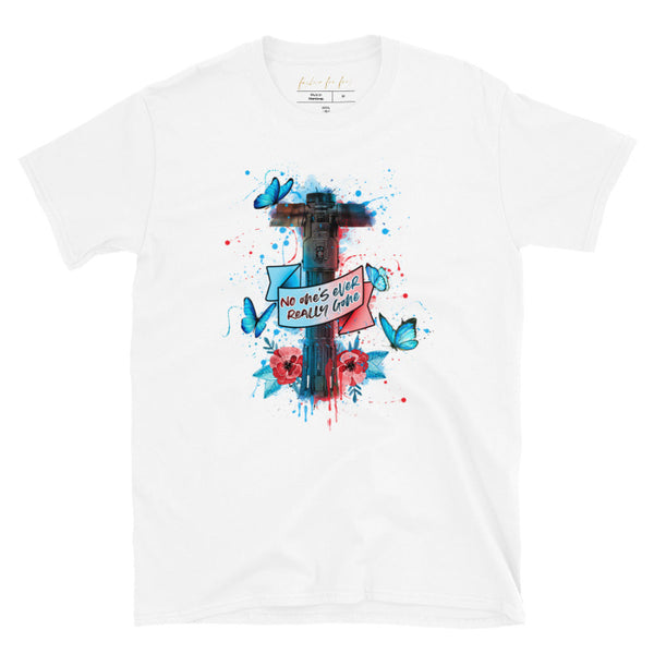 Kylo Ren Ben Solo Lightsaber Shirt Graphic Tee No One's Ever Really Gone Star Wars Sequels Novelization Quote Blue Butterfly Rey Nobody Skywalker Tattoo Graffiti Men Women Unisex Galaxy's Edge Disneyland Disney World Comic Con Cosplay Adam Driver