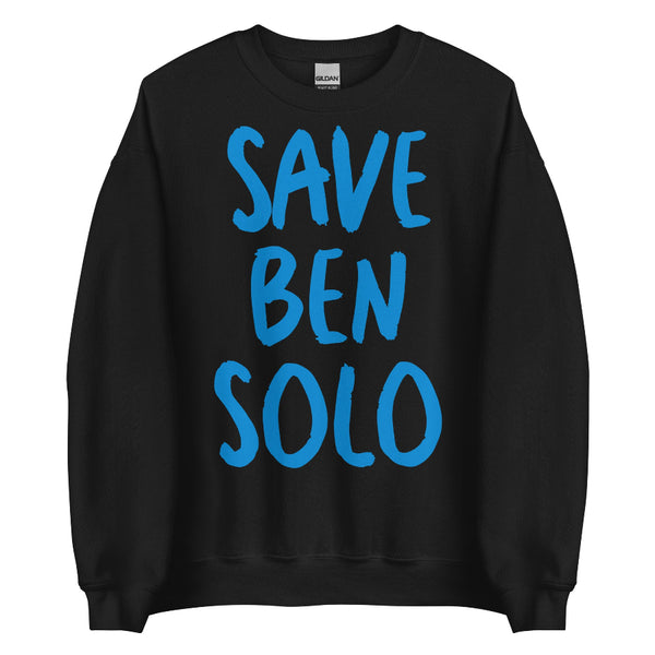 Save Ben Solo Sweatshirt kylo ren sweater reylo shirt top cotton polyester unisex men women cosplay costume outfit galaxy's edge batuu bound star wars nite event disneyland disneyworld hollywood studios adam driver daisy ridley movies comic con blue butterfly