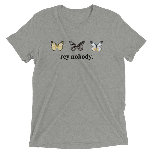 Rey Nobody Star Wars Shirt Triblend Butterflies kylo ren ben solo daisy ridley adam driver galaxys edge graphic tee outfit cosplay gift comic con star wars nite celebration outfit top women woman girls jedi lightsaber