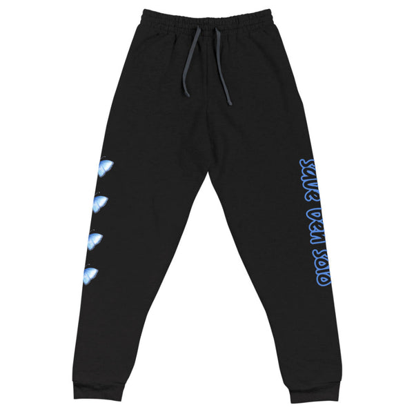 Save Ben Solo Blue Butterfly Joggers Sweatpants Bottoms Loungewear Gift Star Wars Kylo Ren Reylo Adam Driver Men Women Drawstring Black Navy Cosplay Costume Outfit