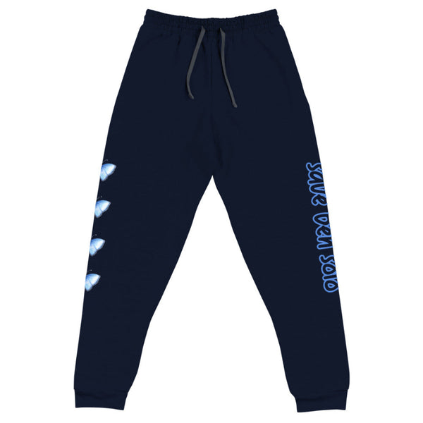 Save Ben Solo Blue Butterfly Joggers Sweatpants Bottoms Loungewear Gift Star Wars Kylo Ren Reylo Adam Driver Men Women Drawstring Black Navy Cosplay Costume Outfit
