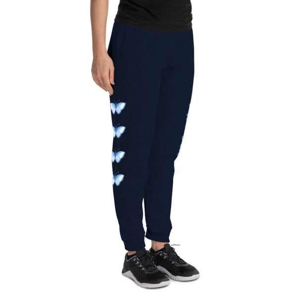 Save Ben Solo Blue Butterfly Joggers Sweatpants Bottoms Loungewear Gift Star Wars Kylo Ren Reylo Adam Driver Men Women Drawstring Black Navy Cosplay Costume Outfit