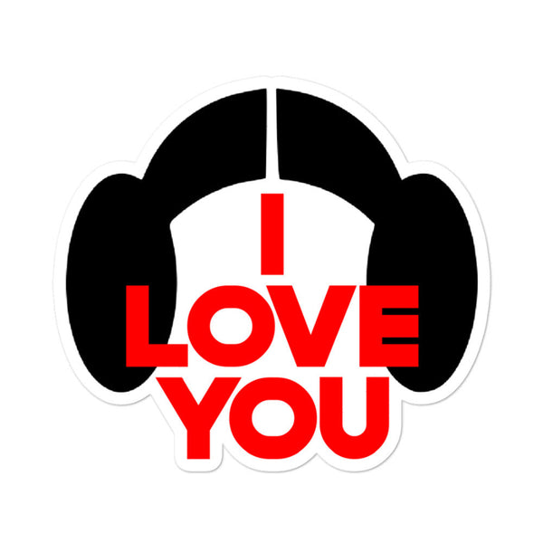 Star Wars Stickers Han Solo Princess Leia I Love You I Know Gift Party Jedi Lightsaber Blaster Rebel Buns Hair Couples Wedding Bridge Groom Bachelorette Bridesmaid Groomsmen Birthday Decorations Tumbler Cup Mug Phone Case Laptop Computer