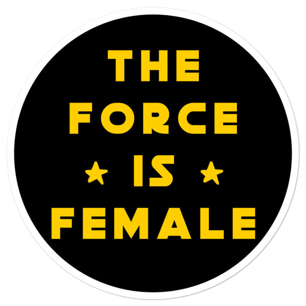 The Force Is Female Sticker pink red star wars fan girl woman ahsoka leia rey girl power woman empowerment gift decal birthday party girls trip