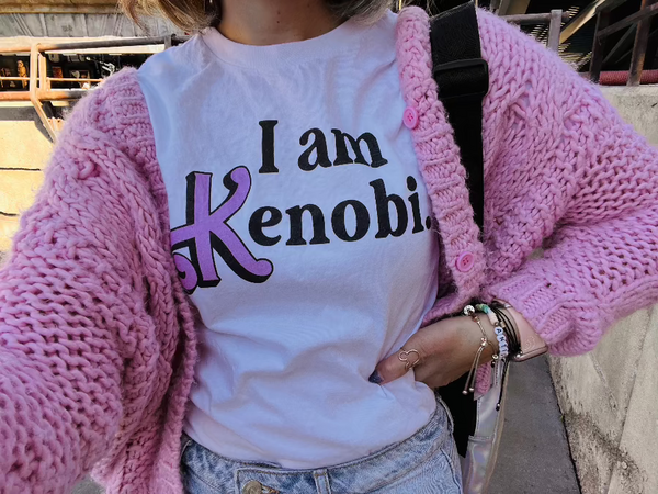 I Am Kenobi Shirt ryan gosling star wars movie 2027 starfighter shawn levy obi wan kenobi barbie movie mashup i'm just ken i am kenough funny star wars graphic tee man woman men women unisex cotton dad mom matching costume cosplay jedi lightsaber galaxy far far away