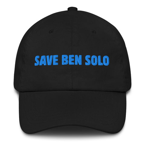 Save Ben Solo Dad Hat embroidered star wars kylo ren cosplay gift merch reylo rey skywalker the force awakens the last jedi the rise of skywalker new jedi order adam driver daisy ridley costume outfit shirt ben solo's sweater good boy blue