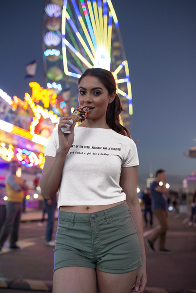 Darth Vader says to Princess Leia you are part of the rebel alliance and a traitor movie quote a new hope God forbid a girl has a hobby hobbies funny tshirt unisex women girl power cosplay outfit gift stars Carrie Fisher original trilogy