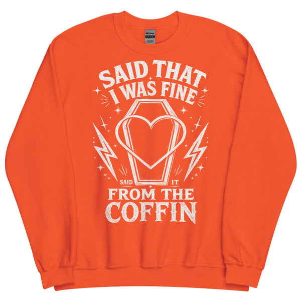 That’s So True coffin Halloween sweatshirt inspired by Gracie Abrams featuring a spooky pop music graphic on a cozy crewneck.