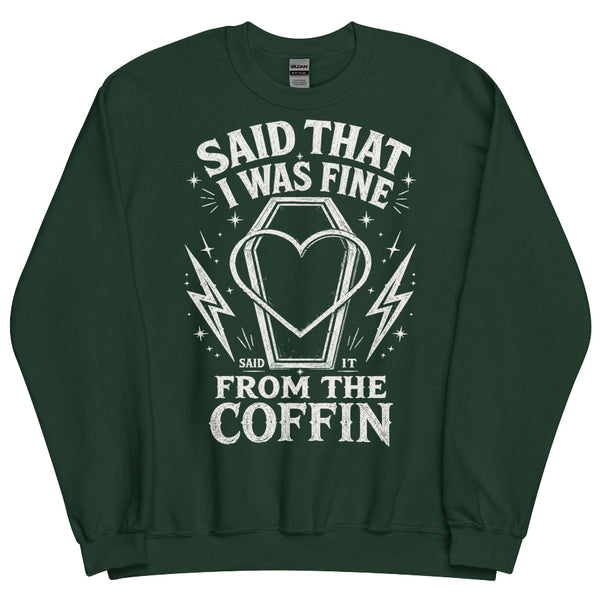 That’s So True coffin Halloween sweatshirt inspired by Gracie Abrams featuring a spooky pop music graphic on a cozy crewneck.