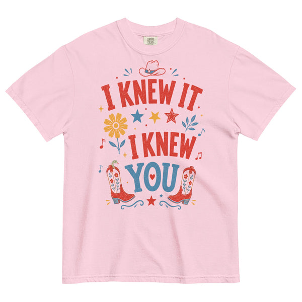 I Knew It I Knew You Comfort Colors shirt with vintage western inspired nostalgic design