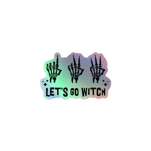 123 Let's Go Witch Holographic Sticker