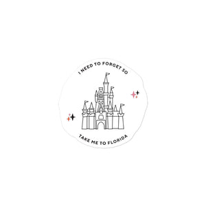 Disney Swiftie Sticker i need to forget so take me to florida walt disney world castle stars taylor swift the tortured poets department florence music lyrics mashup theme park gift merch