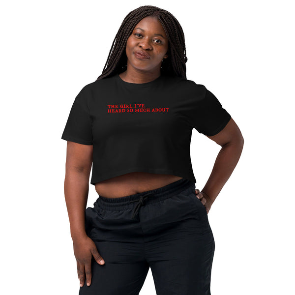 Kylo's Heard About You women’s cropped t-shirt inspired by Kylo Ren, perfect for Galaxy's Edge, Disneyland, and Star Wars fandom fashion