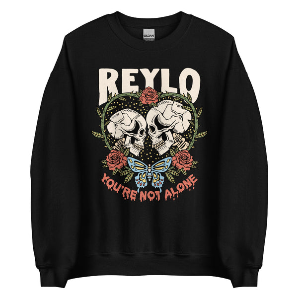 Reylo Sweatshirt halloween costume shirt top kylo ren rey blue butterfly you're not alone neither are you top