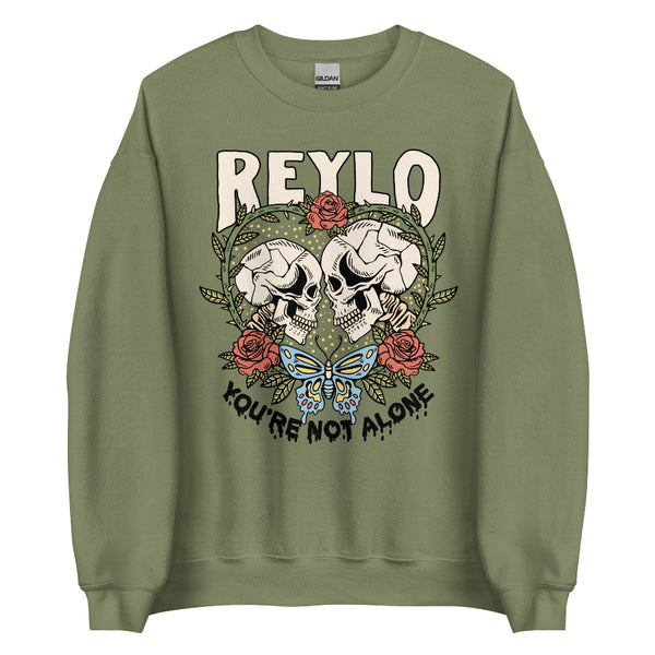 Reylo Sweatshirt halloween costume shirt top kylo ren rey blue butterfly you're not alone neither are you top