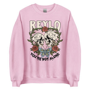 Reylo Sweatshirt halloween costume shirt top kylo ren rey blue butterfly you're not alone neither are you top pink