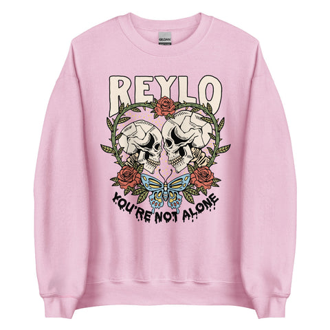 Reylo Sweatshirt halloween costume shirt top kylo ren rey blue butterfly you're not alone neither are you top pink