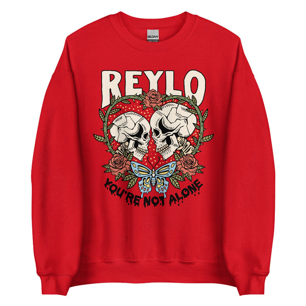 Reylo Sweatshirt halloween costume shirt top kylo ren rey blue butterfly you're not alone neither are you top red