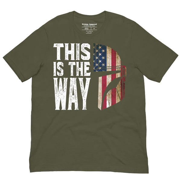 Patriotic This Is The Way American flag Star Wars inspired shirt