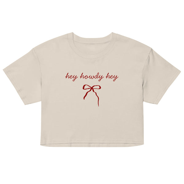 Hey Howdy Hey bow women’s graphic t-shirt with western coquette inspired design
