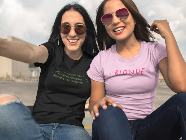 ‘Loathing’ lyric unisex t-shirt, Wicked musical inspired best friend tee, 100% combed ring spun cotton. pink and green black elphaba glinda graphic tees matching outfits costume cosplay wicked for good loathing lyrics musical unusually and exceedingly peculiar and altogether quite impossible to describe blonde cynthia erivo ariana grande broadway