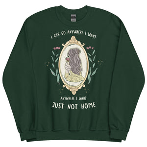 Disney Swiftie Sweatshirt sweater taylor swift Belle beauty and the beast mirror rose I can go anywhere I want anywhere I want just not home eras tour folklore outfit disneyland disney trip princess