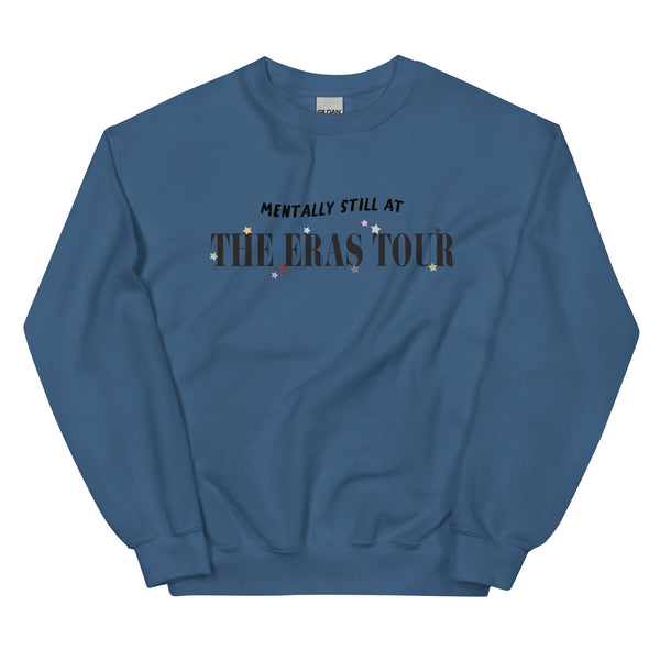 Mentally Still At The Eras Tour Sweatshirt colorful star for each era taylor swift swiftie sweater dark blue unisex cotton polyester top