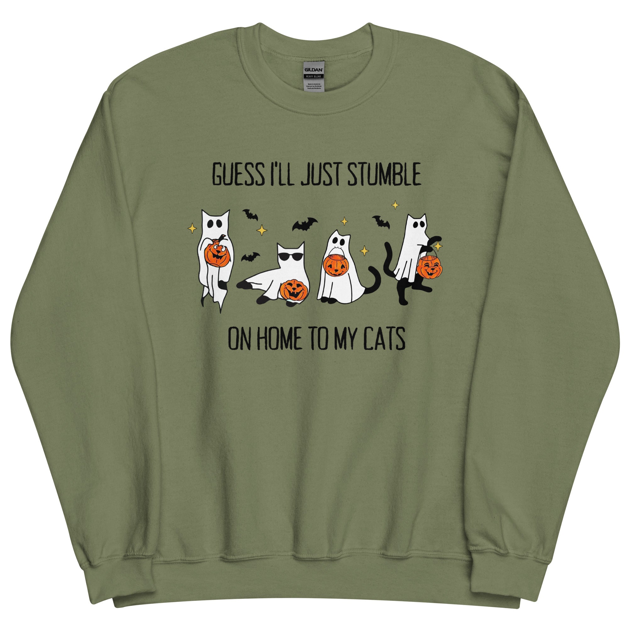 Gorgeous Cats Halloween Sweatshirt