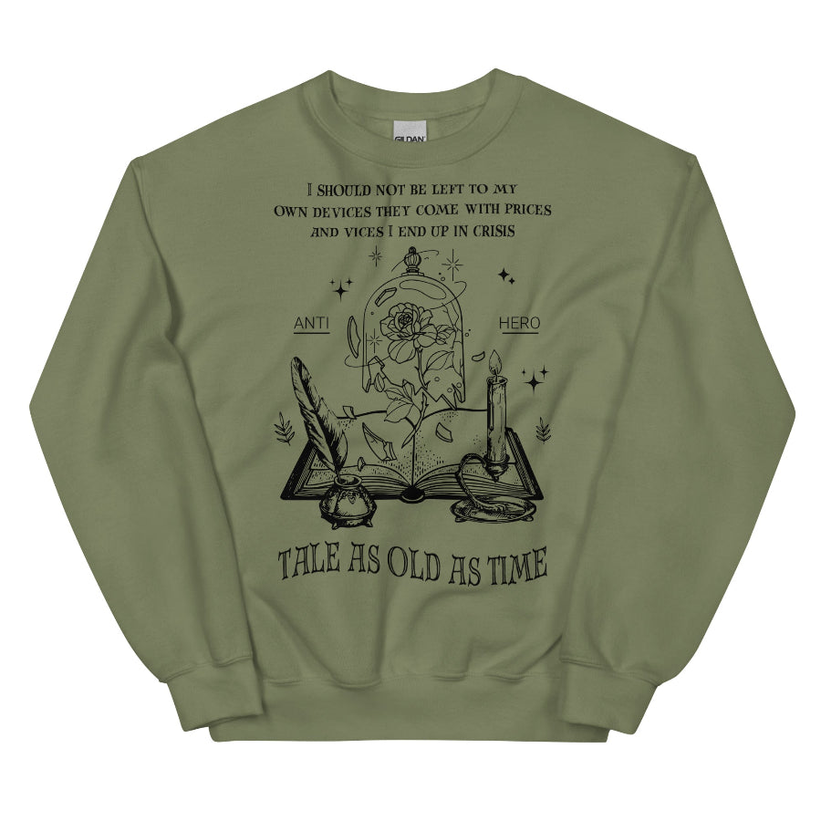 Tale as old as time Beauty and the beast Belle Sweatshirt sweater jumper pullover top disneyland disney world disney swiftie mashup taylor swift eras tour sweater anti hero midnights princess prince