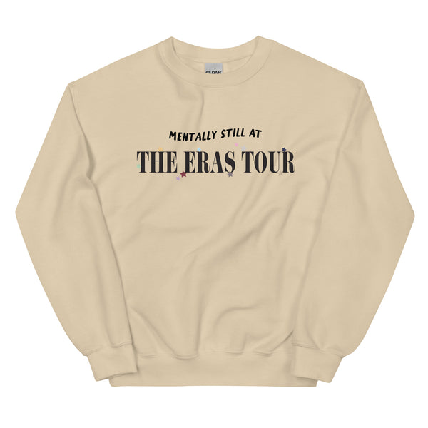 Mentally Still At The Eras Tour Sweatshirt colorful star for each era taylor swift swiftie sweater beige brown tan unisex cotton polyester top