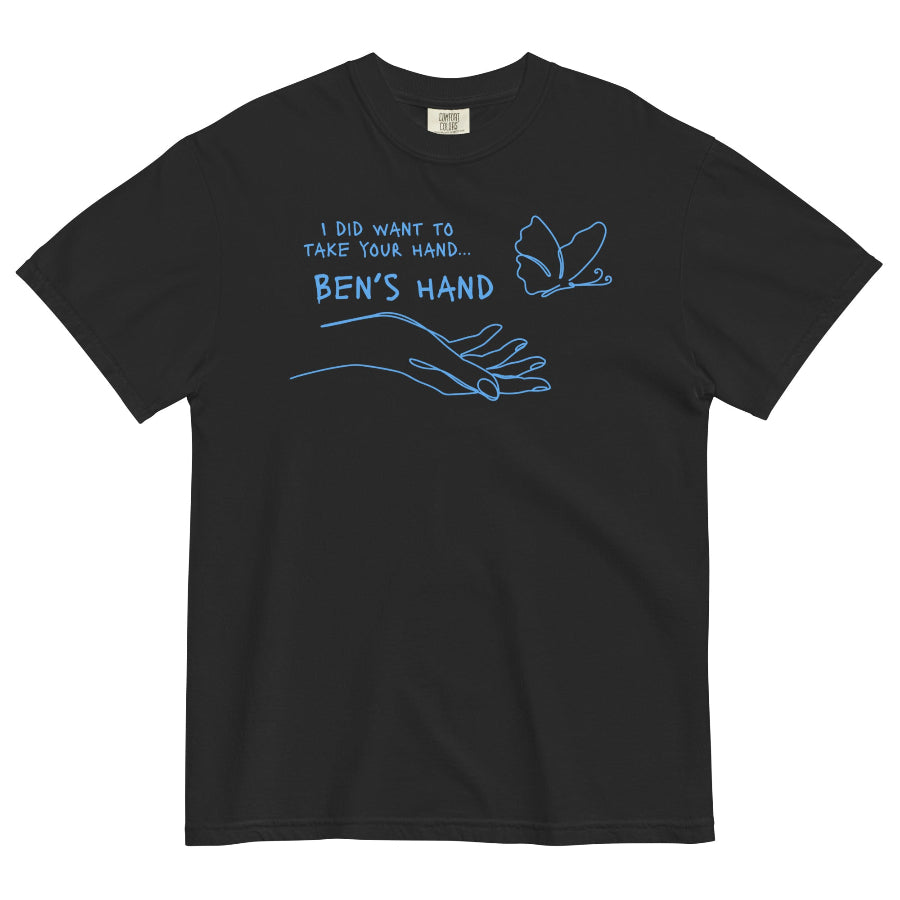 I did want to take your hand ben's hand star wars reylo kylo ren rey graphic tee comfort colors shirt black blue cosplay gift costume galaxy's edge fan party