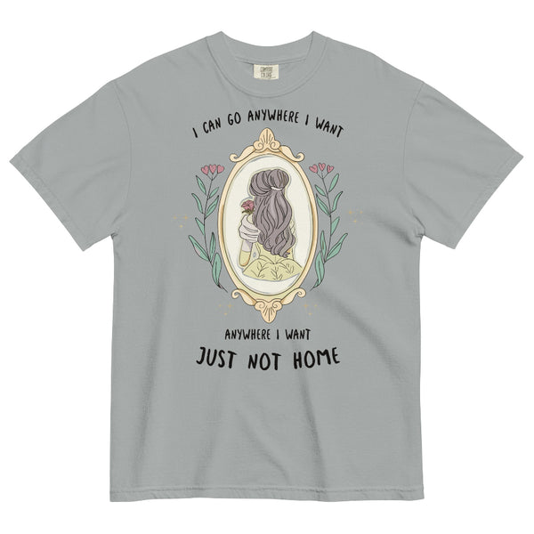 Disney Taylor Swift Shirt Princess Belle Beauty and the Beast I can go anywhere I want anywhere I want just not home Eras Tour Folklore mashup music lyrics disneyland disney world outfit costume cosplay disney bound
