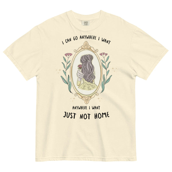 Disney Taylor Swift Shirt Princess Belle Beauty and the Beast I can go anywhere I want anywhere I want just not home Eras Tour Folklore mashup music lyrics disneyland disney world outfit costume cosplay disney bound